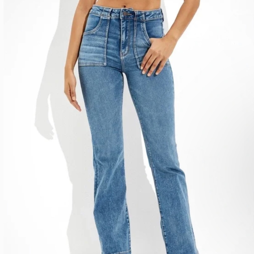 AE Next Level Super High-Waisted Flare Jean